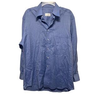 Ermenegildo Zegna Blue Button Down Shirt. Size 42, 16.5